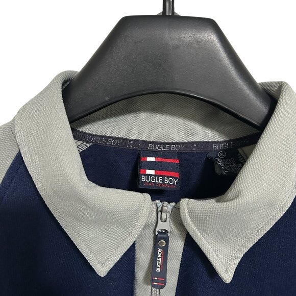 Vintage Bugle Boy Polo Shirt Men Size XL Blue Short Sleeve Preppy - Picture 3 of 6
